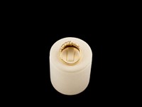 Anel ouro bicolor com brilhantes
