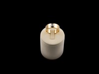 Anel ouro bicolor com brilhante