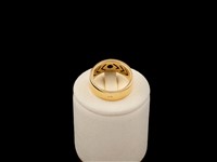 Anel ouro bicolor com brilhante	