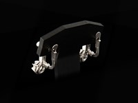Brincos ouro branco com diamantes 