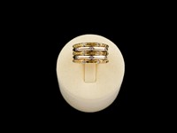 Anel ouro bicolor com diamantes