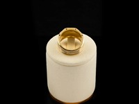 Anel ouro bicolor com diamantes