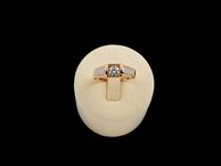 Anel homem bicolor com zirconia