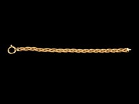 Pulseira ouro trança