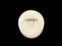 Aliança ouro branco com diamantes
