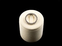 Aliança ouro branco com diamantes