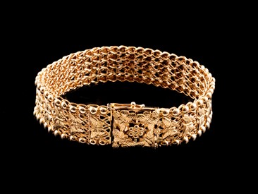 Pulseira Ouro Amarelo com Borboletas
