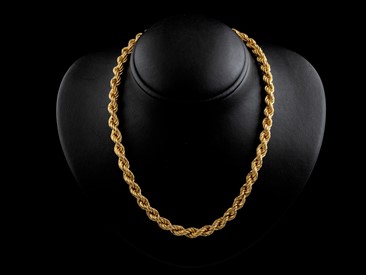 Colar Ouro Malha Corda
