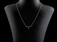 Colar ouro e prata com diamantes e granadas