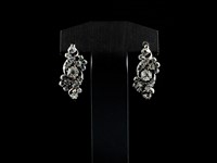 Brincos Ouro e Prata Quartzos