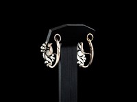 Brincos Ouro e Prata Quartzos