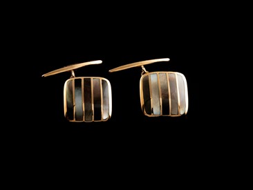 Botões de Punho Ouro madrepérola