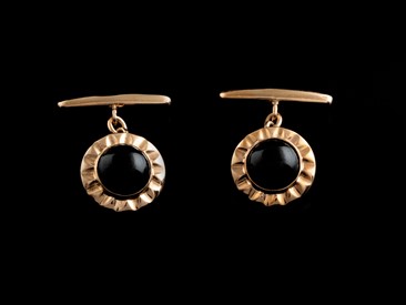 Botões de Punho Ouro Onix