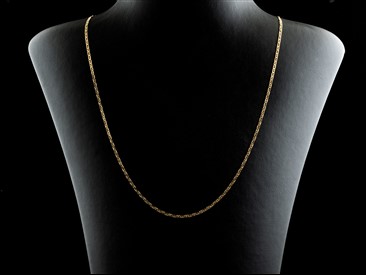 Fio Ouro Malha Barbela com Traço