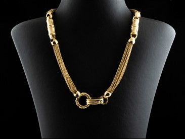 Colar Ouro com Safira