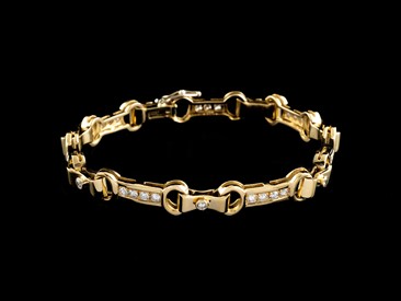 Pulseira Ouro com Diamantes