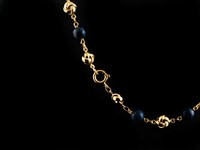 Colar Ouro com Lápis Lazuli