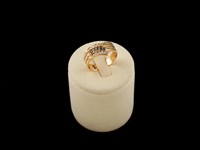 Anel Ouro Zirconias Safiras