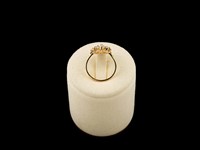 Anel Ouro Zirconias Safira