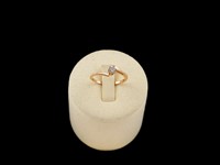 Anel Ouro Solitário Zirconia