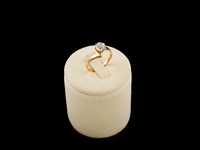 Anel Ouro Solitário Zirconia